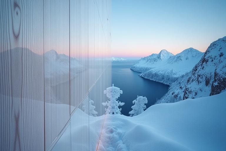 Natural wood textures and arctic landscape inspiration